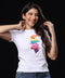 Brush Stroke Printed White T-shirt